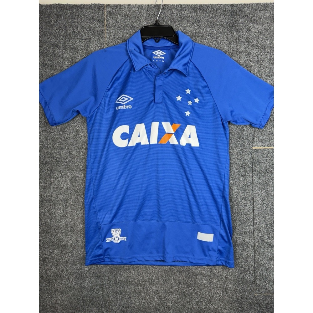 Cruzeiro EC Umbro Home 50th Anniversary Soccer Jersey Shirt Men's Size S Blue